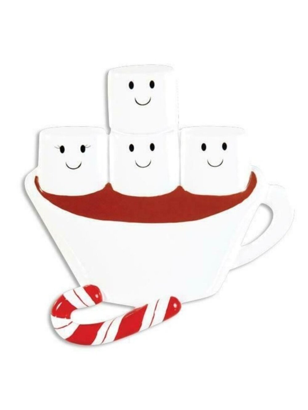 Family of 4 Marshmallows in Hot Chocolate Christmas Ornament Personalize New